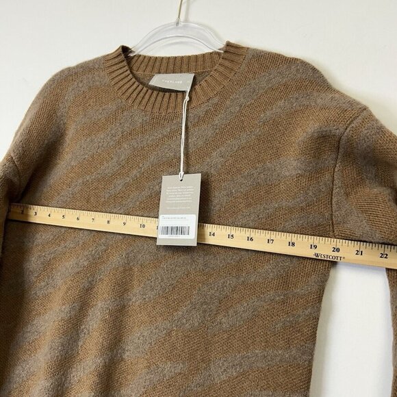 NEW Everlane Alpaca Wool Sweater Women’s Size XS Camel Brown Tiger Stripe - Picture 8 of 10